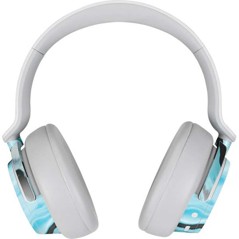 Aqua Blue Marble Ink Surface Headphones Skin